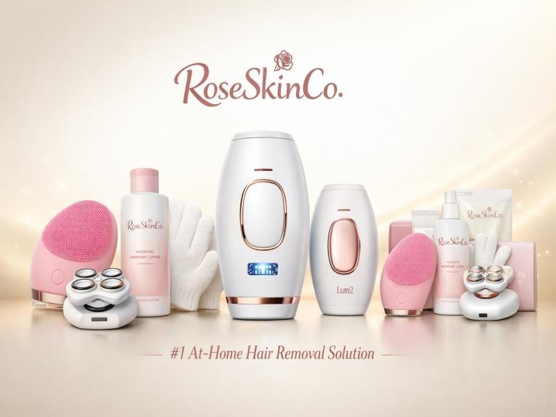 RoseSkinCo Premium IPL Hair Removal. Skincare Tools. Smooth Skin Beauty Devices. Modern Self Care Essentials